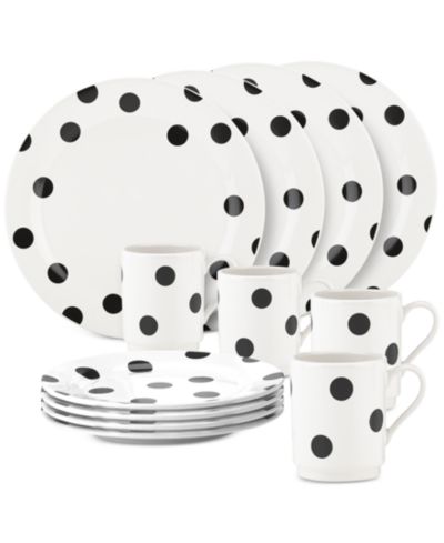 Набор посуды kate spade new york Deco Dot, 12 предметов, на 4 персоны