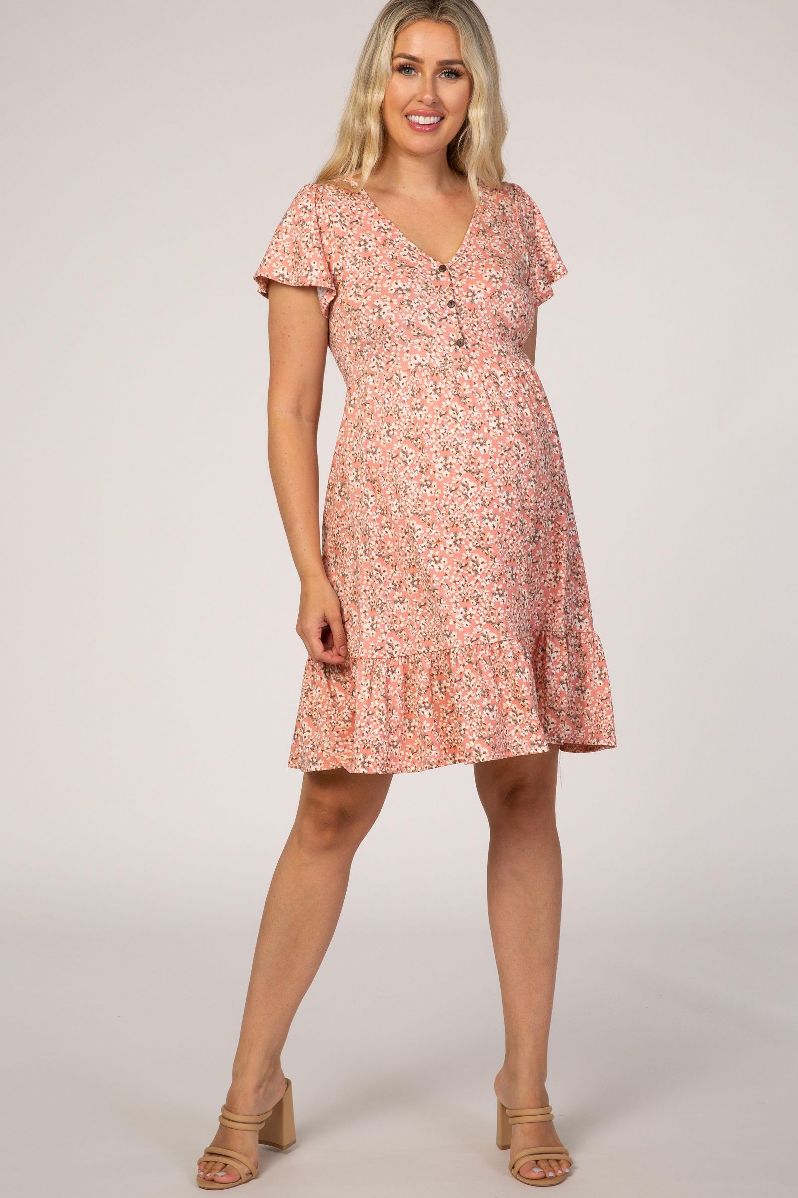 Женское платье Pinkblush Pink Floral Ruffle Accent