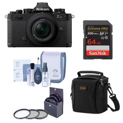 Nikon Z fc DX Camera w/16-50mm f/3.5-6.3 Lens,Black,w/128GB Card,Bag,Filter