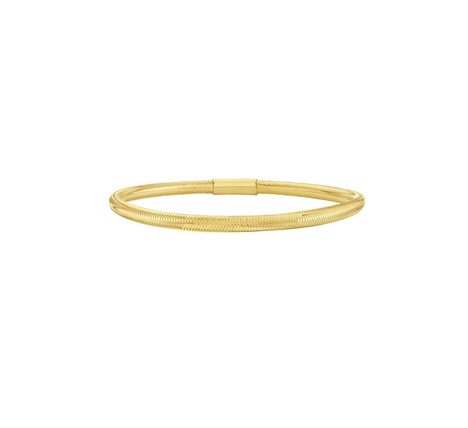The Lovery Gold Stretch Bangle 14K Gold 3 millimeters