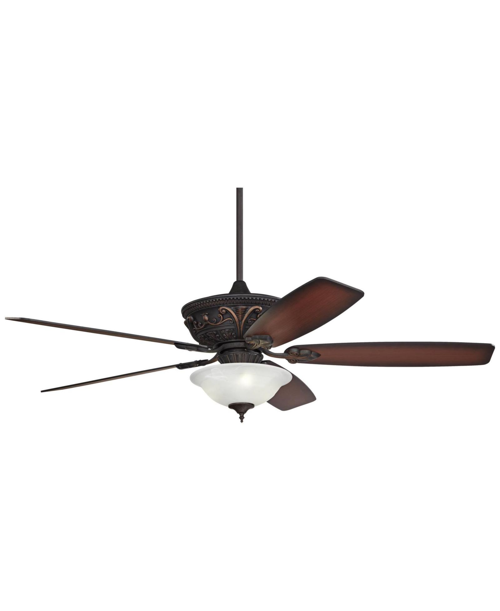 60" Casa Vieja Montego Industrial Rustic Indoor Ceiling Fan LED Light Oil Rubbed Bronze Teak Alabaster Glass Living Kitchen Home
