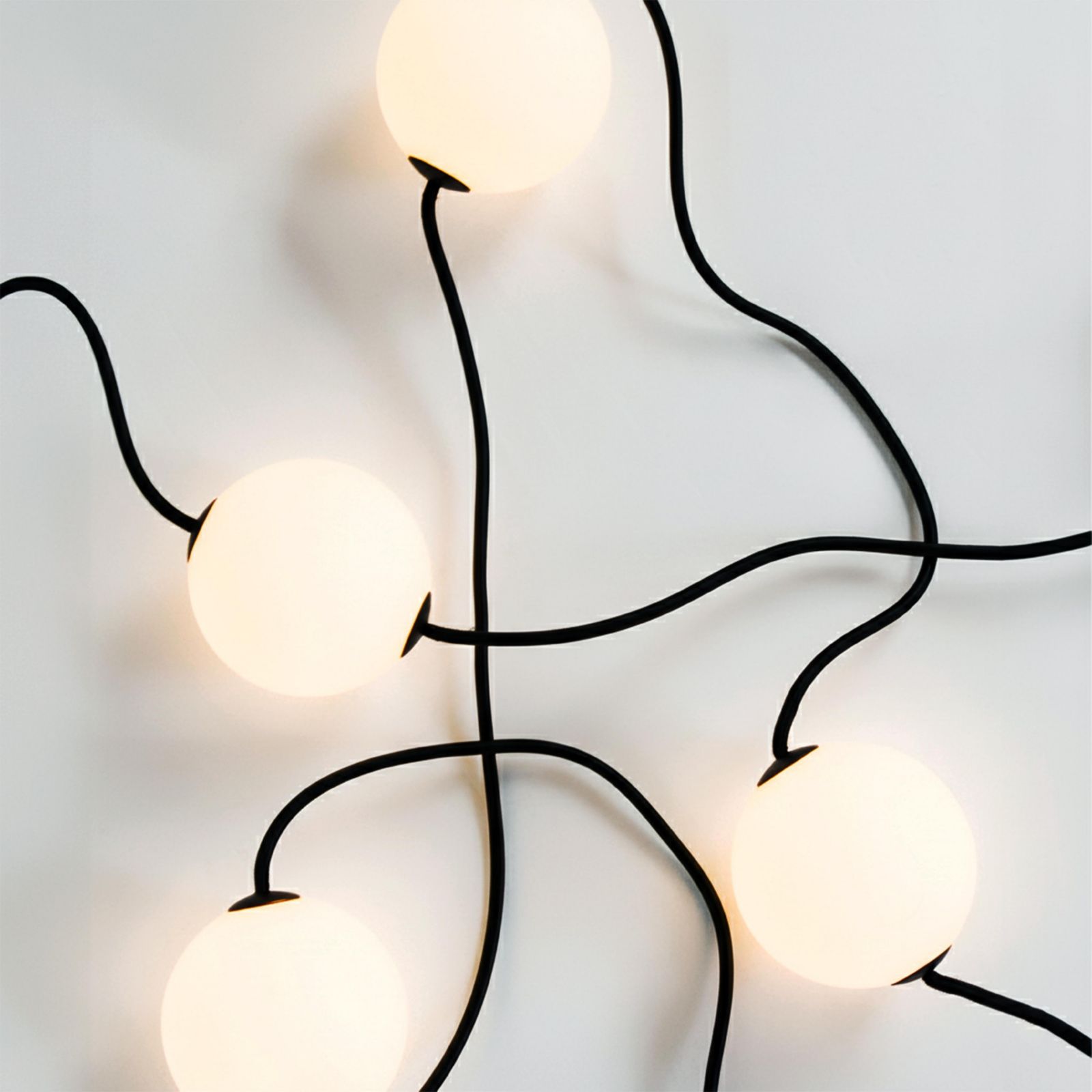 Brightech Ambience 30' LED Outdoor Orb String Lights with G100 Bulbs