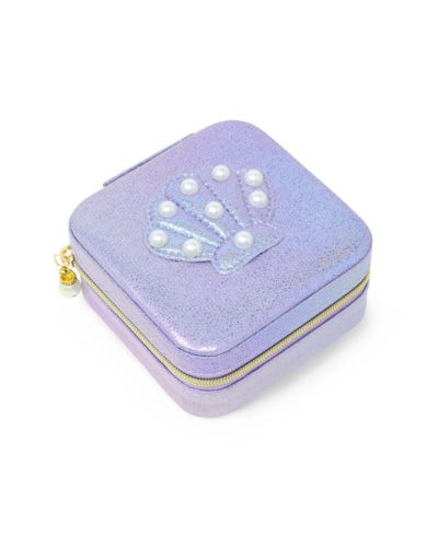 ZOMI GEMS Girls Mermaid Seashell Pearl Jewelry Box, Hot Pink