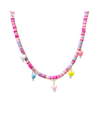 ZOMI GEMS Детское ожерелье с кулонами, разноцветные диски, сердца