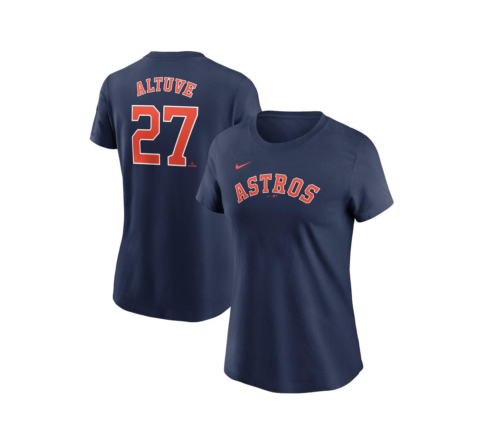 Nike Women's Jose Altuve Navy Houston Astros Fuse Name & Number T-Shirt