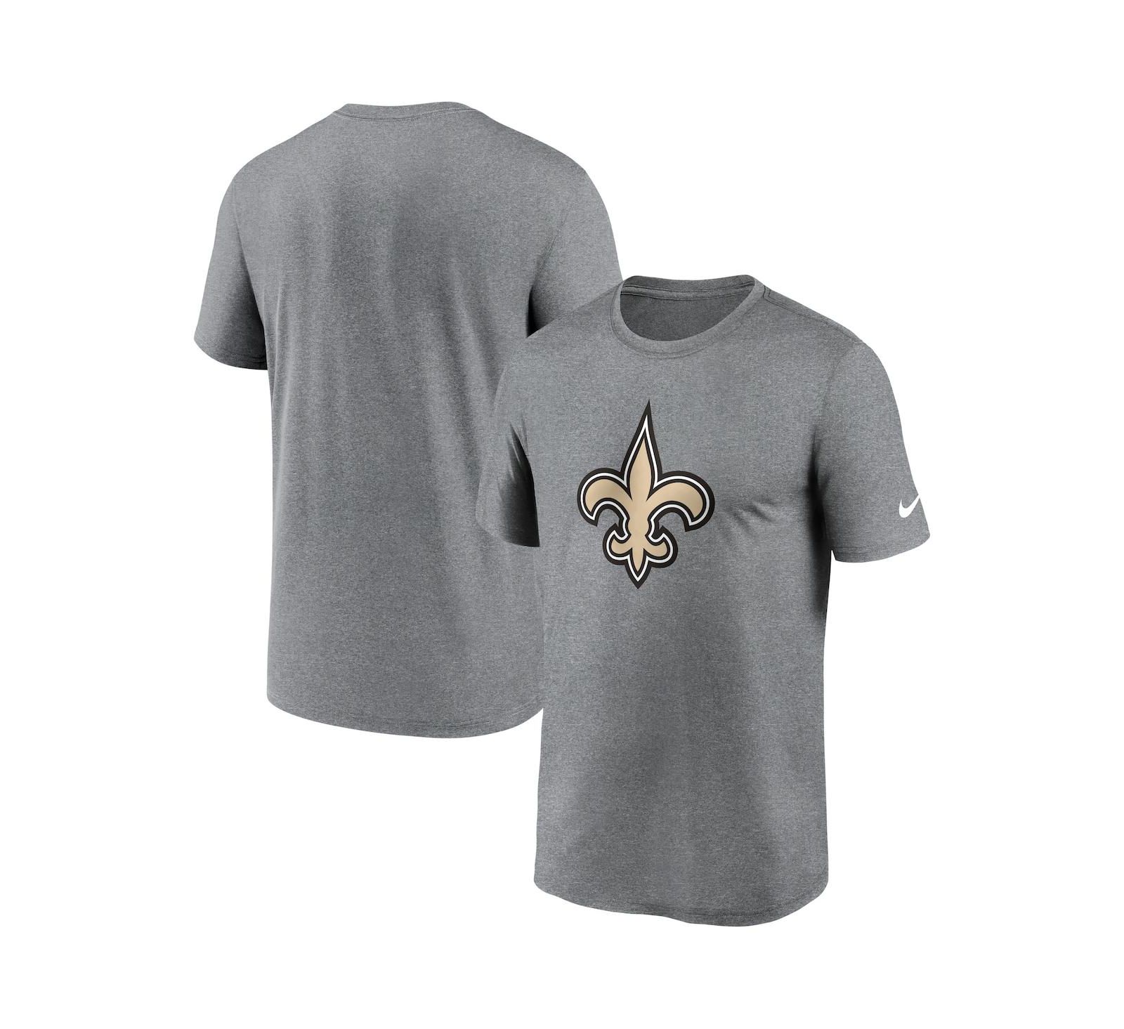 Nike Мужская спортивная футболка с логотипом New Orleans Saints, цвет Heather Charcoal