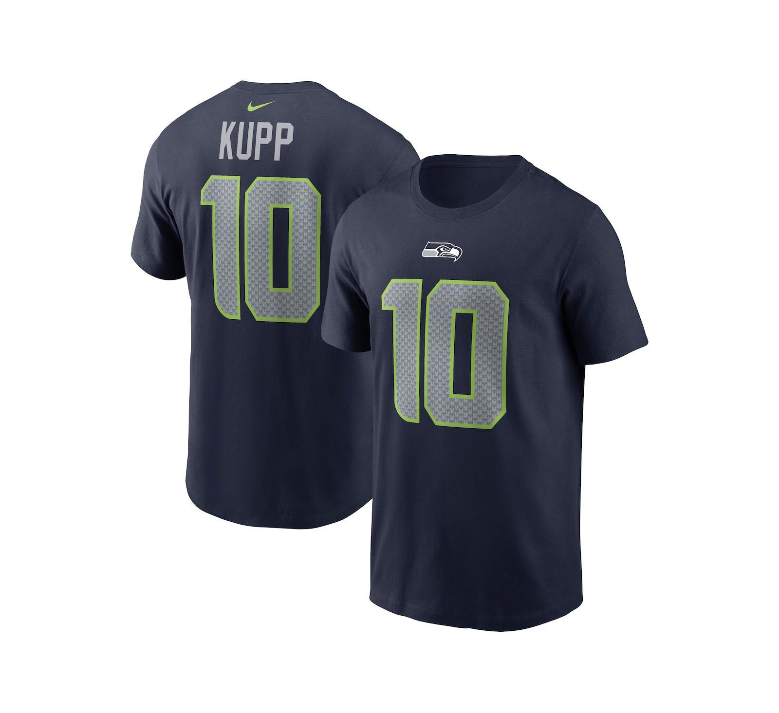 Nike Men's Cooper Kupp College Navy Seattle Seahawks Player Name & Number T-Shirt