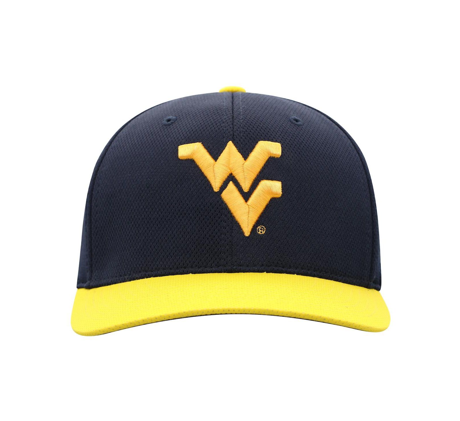 Top of the World Men's True Navy West Virginia Mountaineers Reflex Two-Tone Flex Hat