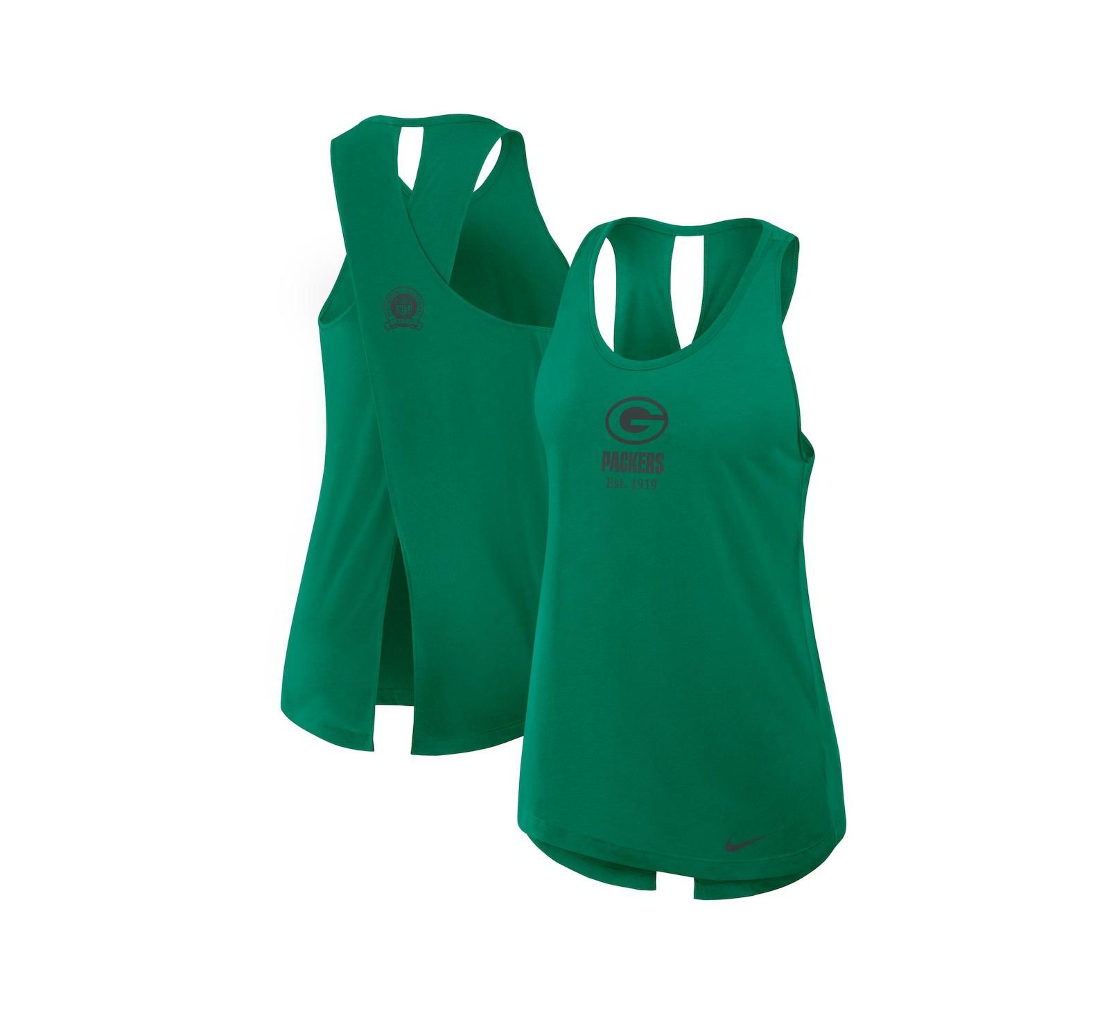 Nike Women's Green Bay Packers Glory Crisscross Performance Tank Top