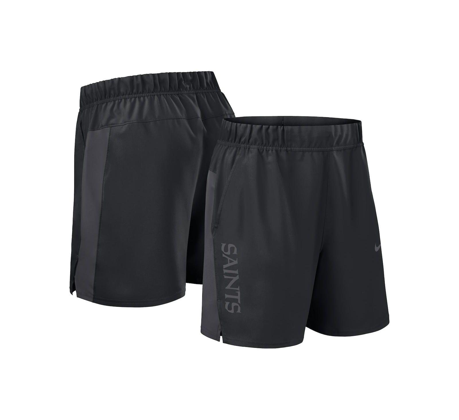 Nike Men's Black New Orleans Saints Woven Victory Performance Shorts