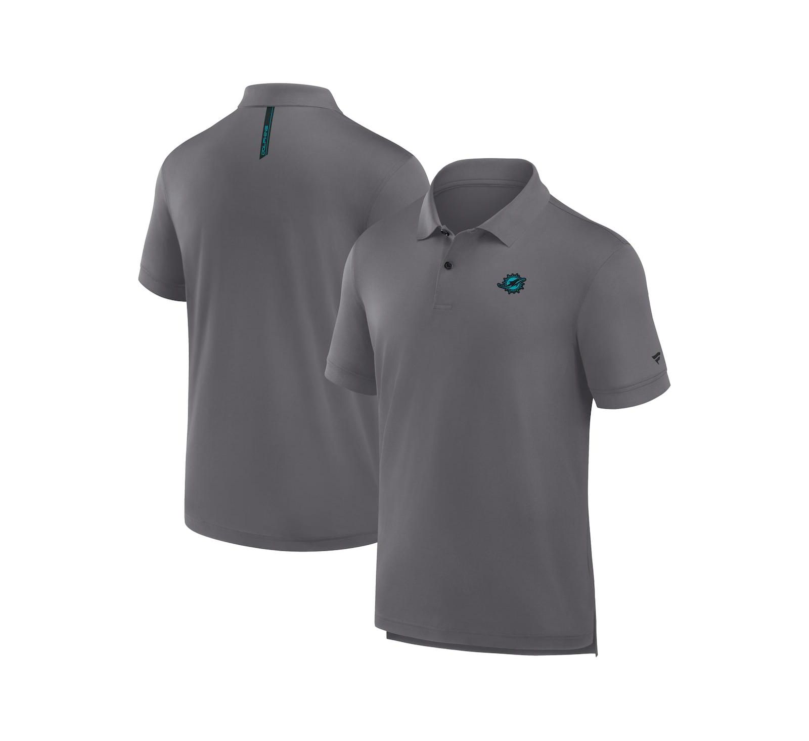 Fanatics Men's Heather Gray Miami Dolphins Front Office Move Mono Polo Shirt