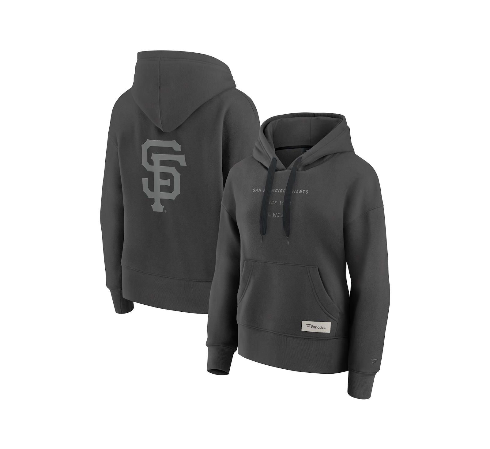 Женское худи Fanatics Charcoal San Francisco Giants Elements Future Ground Subtle Tonal Pullover