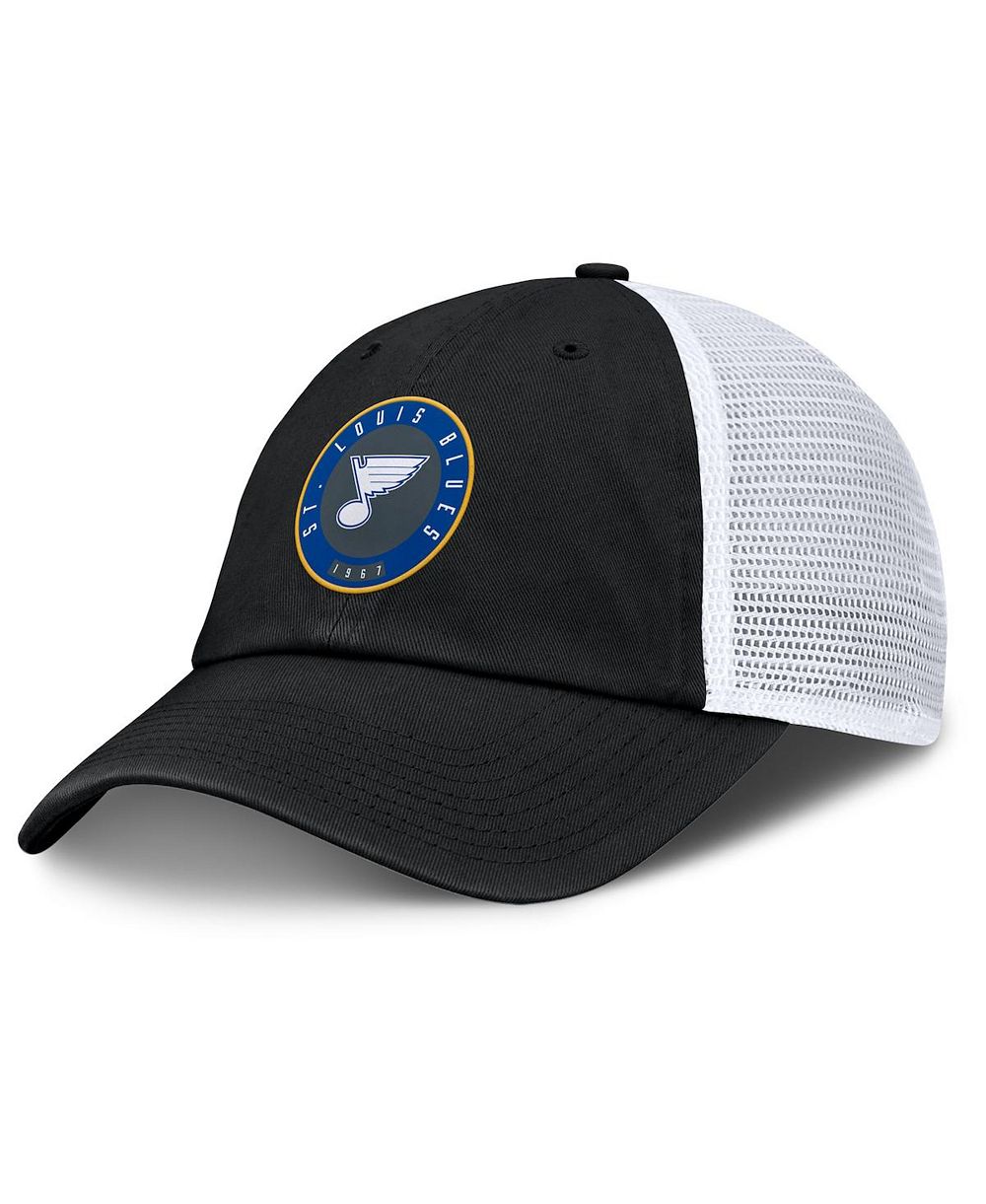 Мужская кепка Fanatics Black/White St. Louis Blues Averie Trucker Adjustable
