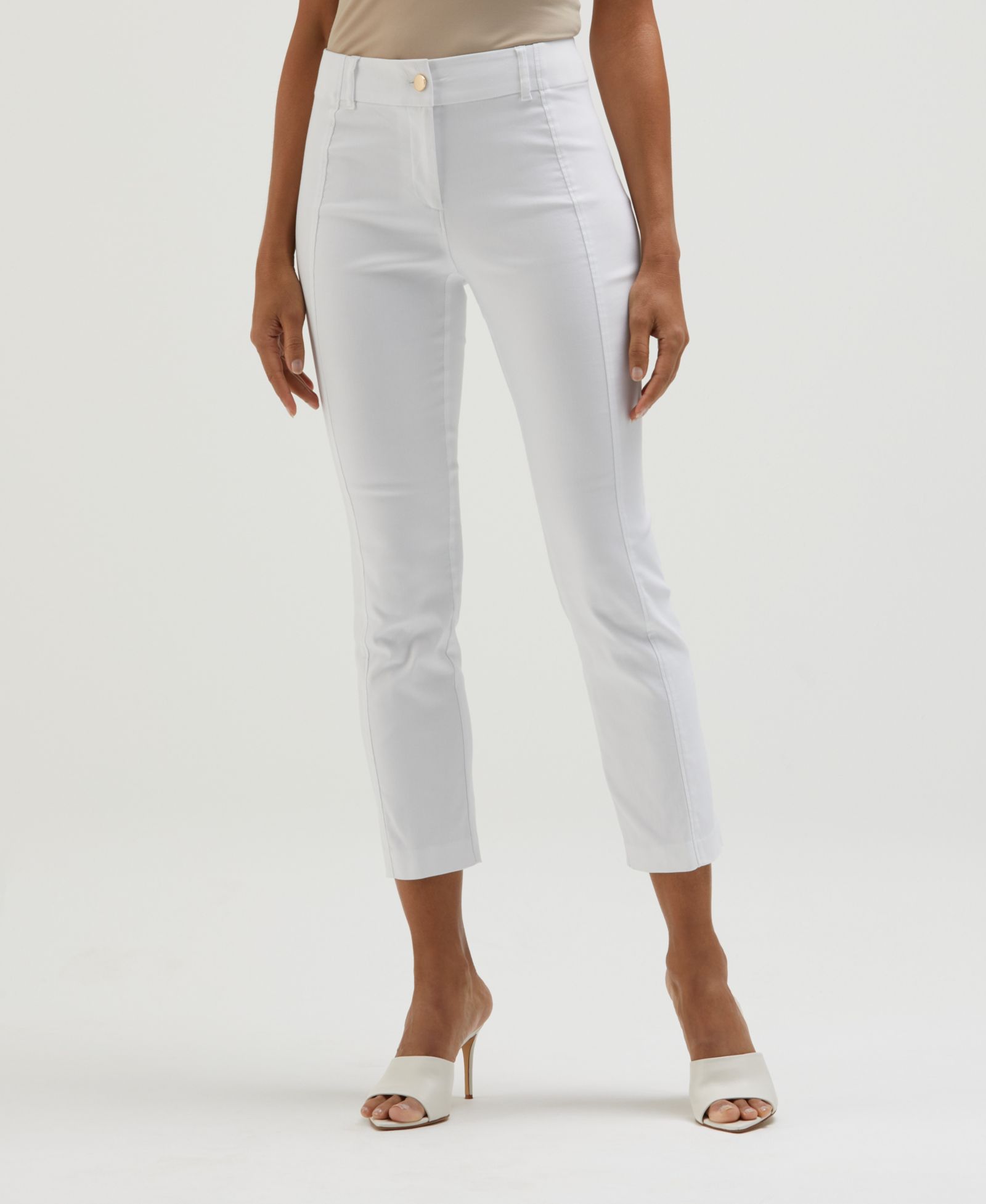 Брюки Rafaella Petite Satin Luxe Straight Leg Crop Pull On