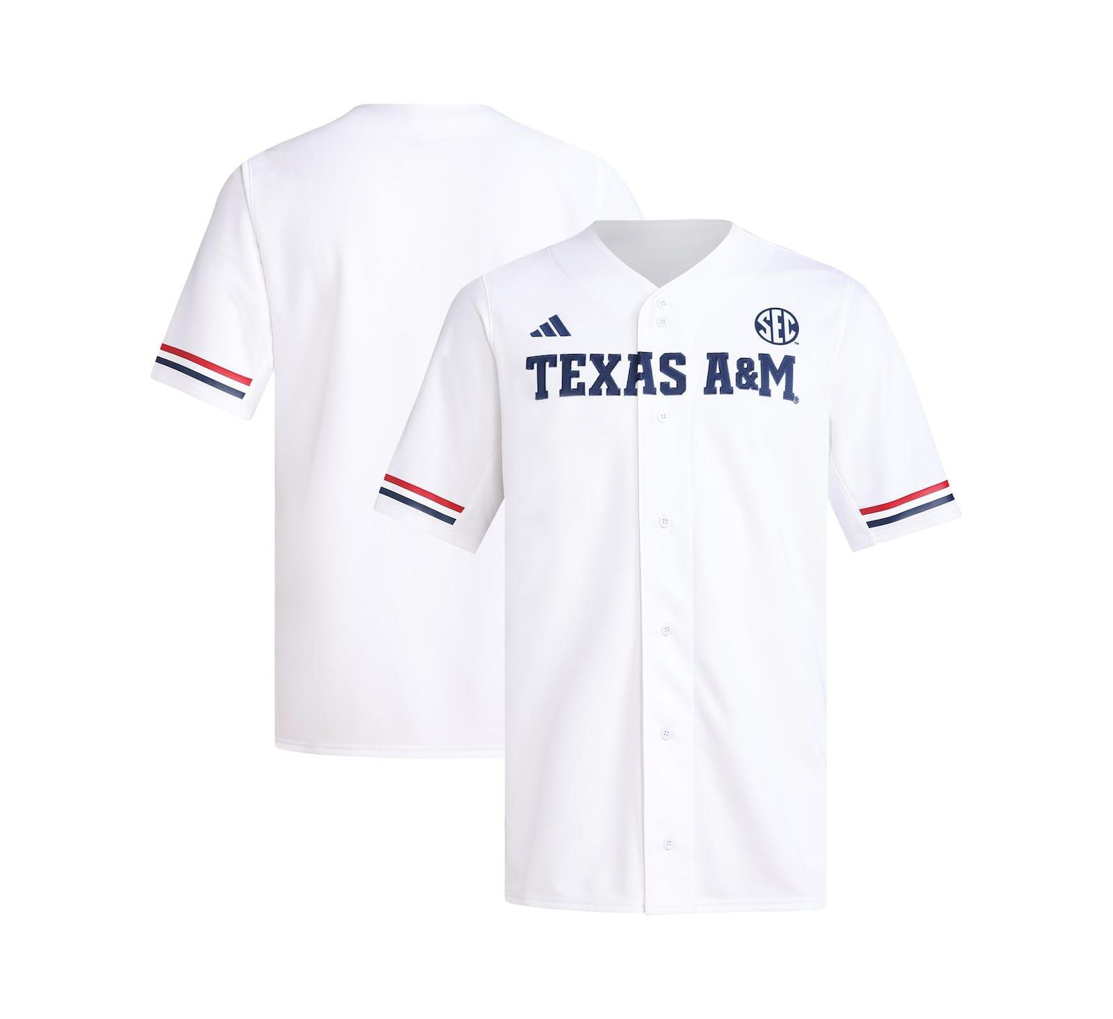 Мужская джерси Adidas White Texas A&M Aggies Replica Baseball