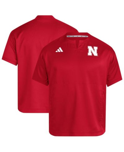 Мужской джемпер adidas Nebraska Huskers Dugout Coaches Adizero Notch Neck
