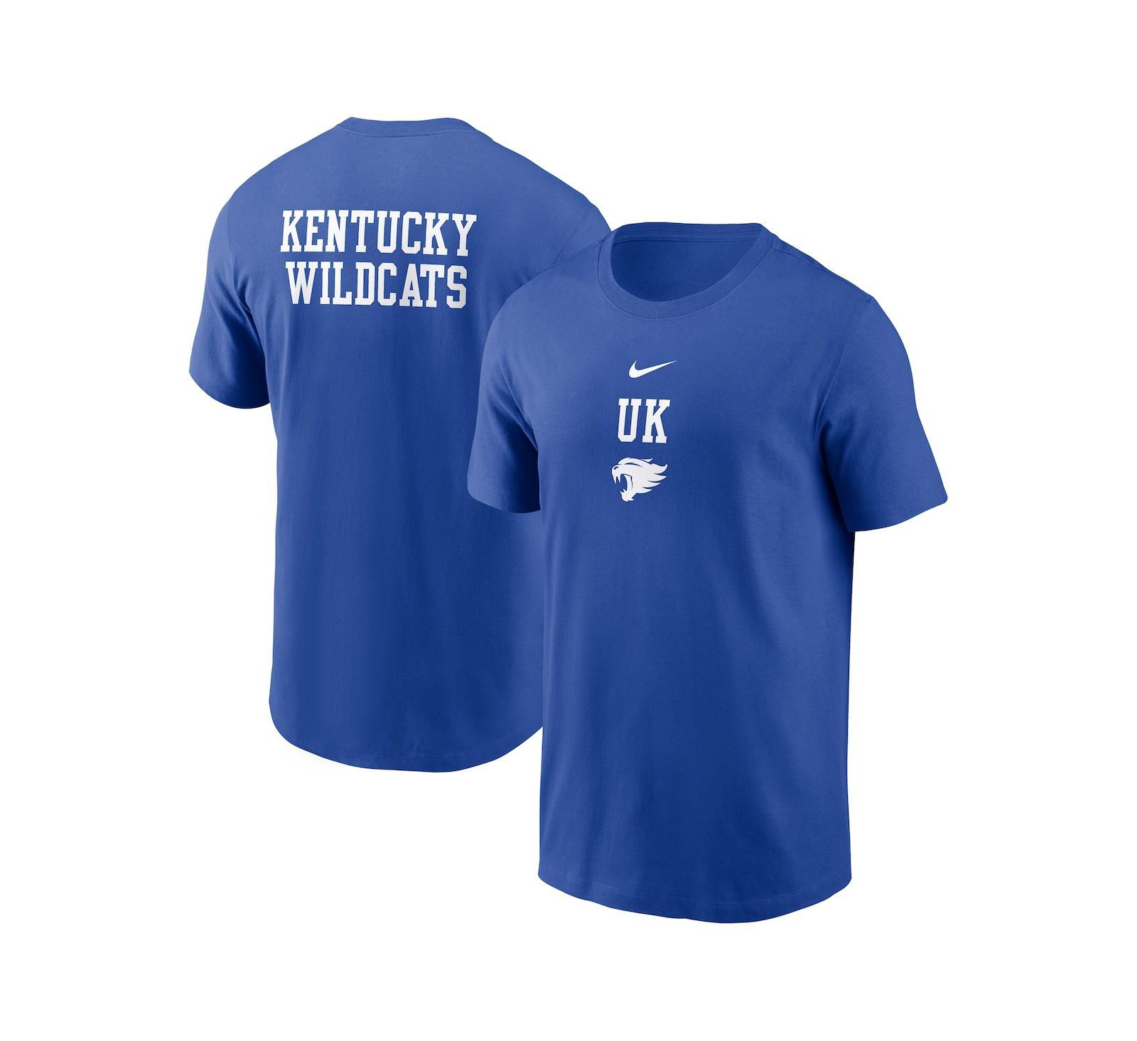 Мужская футболка Nike Royal Kentucky Wildcats 2-Hit Stacked