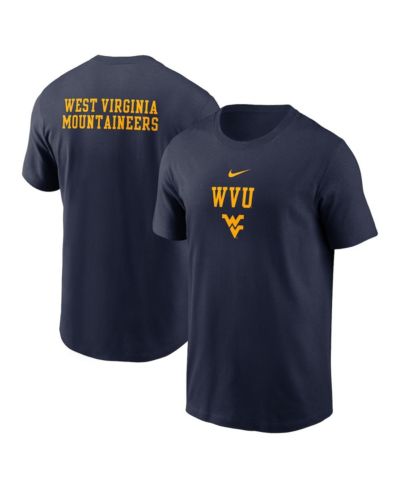 Мужская футболка Nike Men's Navy West Virginia Mountaineers 2-Hit Stacked T-Shirt