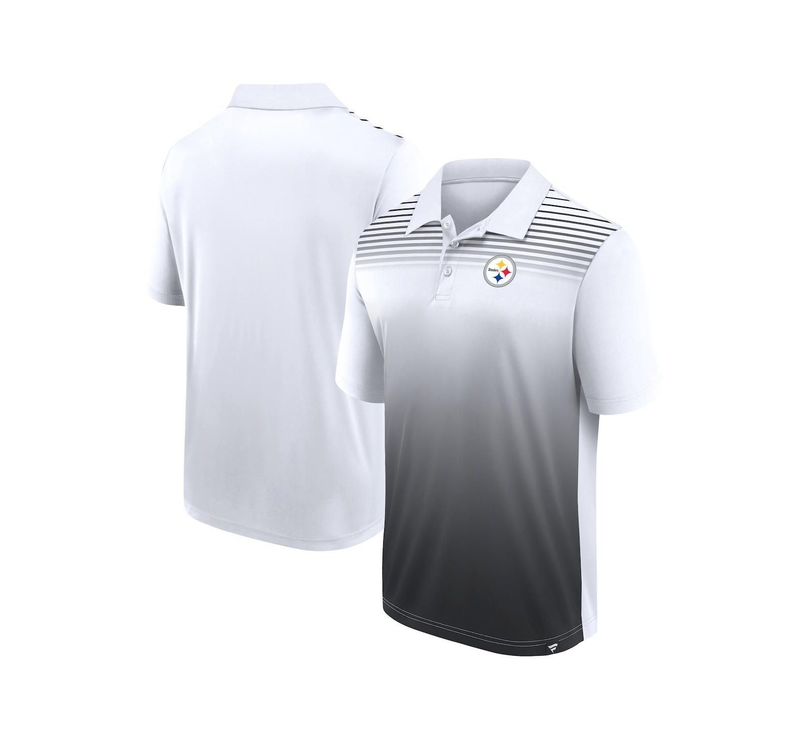 Мужская рубашка поло Logo Athletic Men's White/Black Pittsburgh Steelers Sandlot Game