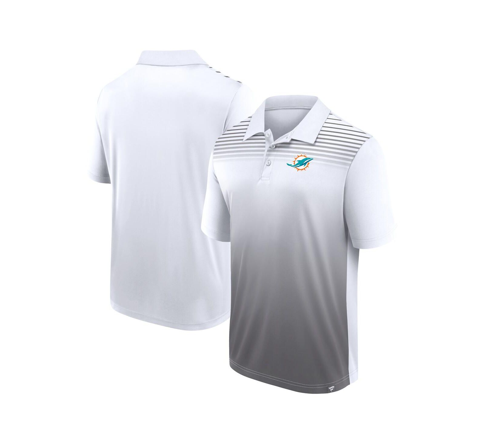 Мужская рубашка-поло Logo Athletic Miami Dolphins Sandlot Game White/Gray