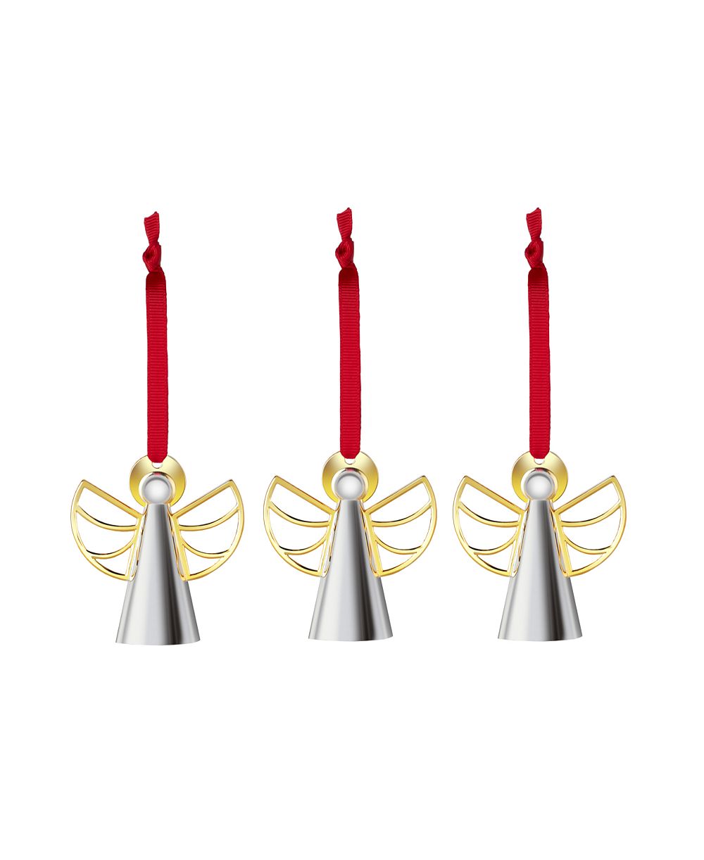 Nambé Mini Angel Ornament, Set of 3