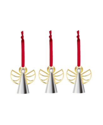 Nambé Mini Angel Ornament, Set of 3