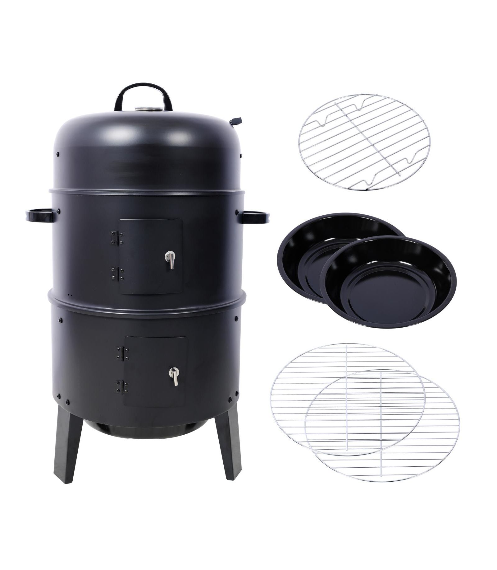 Charcoal Smoker Grill - 16" Vertical BBQ