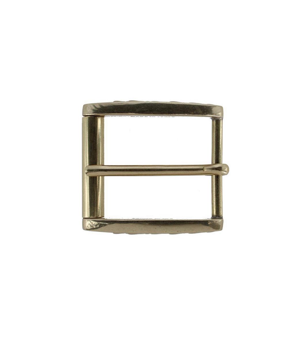 TRAFALGAR Men's 35mm Solid Brass Side Detailed Roller Harness Belt Buckle