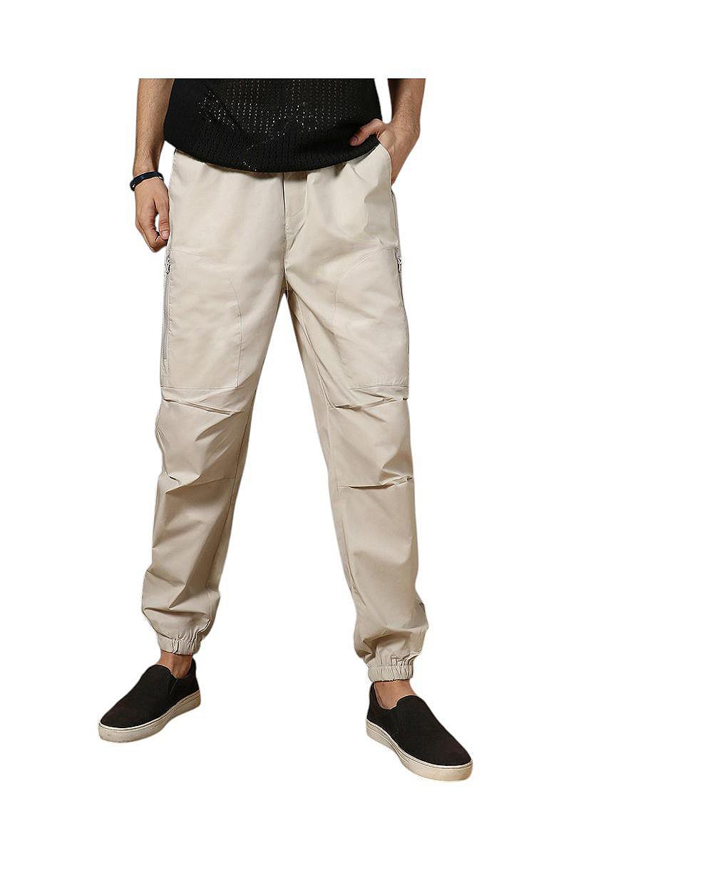 Мужские брюки-парашюты Campus Sutra Saltbox Beige Utility