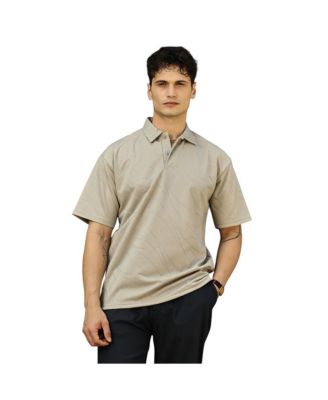 Campus Sutra Мужская поло-футболка Sand Beige Scratch-Tactile
