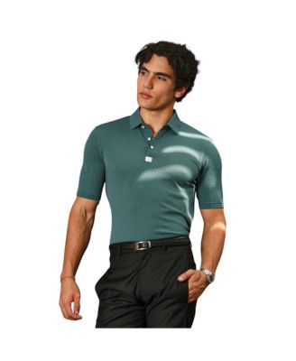 Мужская поло-футболка Campus Sutra Emerald Green Warp-Tactile