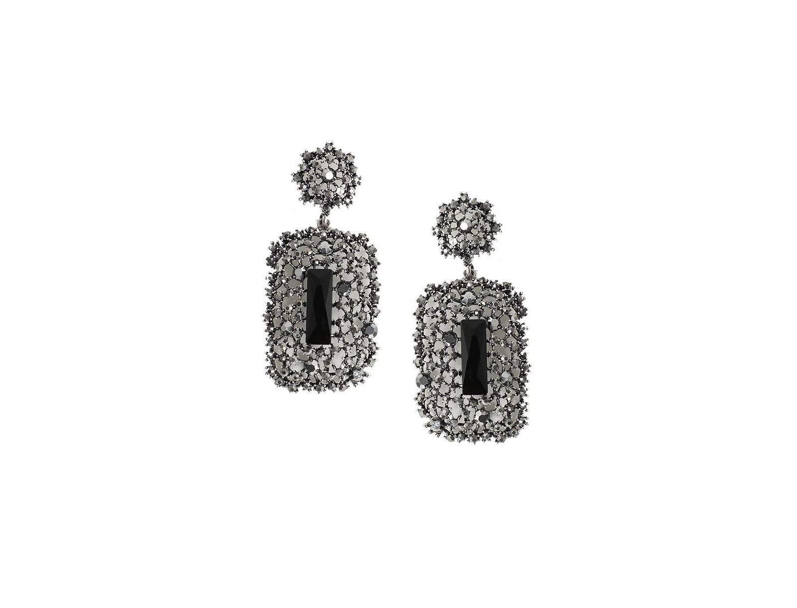 Серьги SOHI Stone Intricate Cluster Geometric Drop