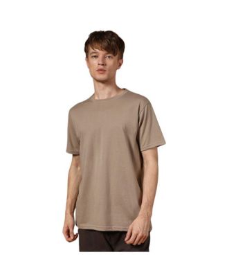 Campus Sutra Men's Cloud Grey Solid Regular T-Shirt