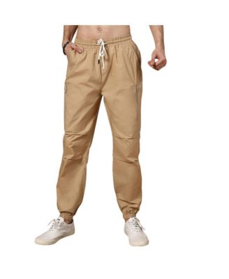 Campus Sutra Men's Khaki Brown Parachute Utility Trousers