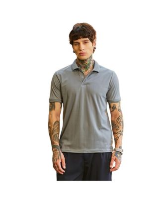 Мужская рубашка поло Campus Sutra Men's Coin Grey Ribbed