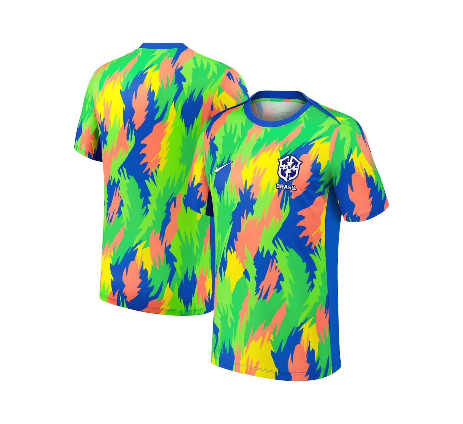 Мужская джерси Nike Blue Brazil Women's National Team 2025 Academy Pro Pre-Match Performance