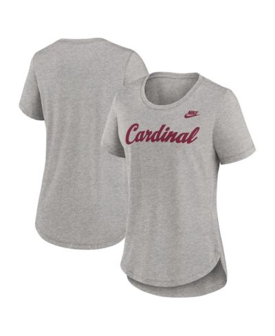 Женская футболка Nike Heather Gray Stanford Cardinal Legacy Tri-Blend