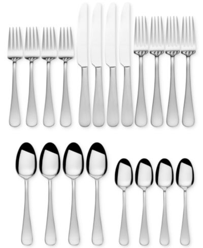 Mikasa Satin Symmetry набор столовых приборов из нержавеющей стали 18/0, 20 предметов, сервировка на 4 человека