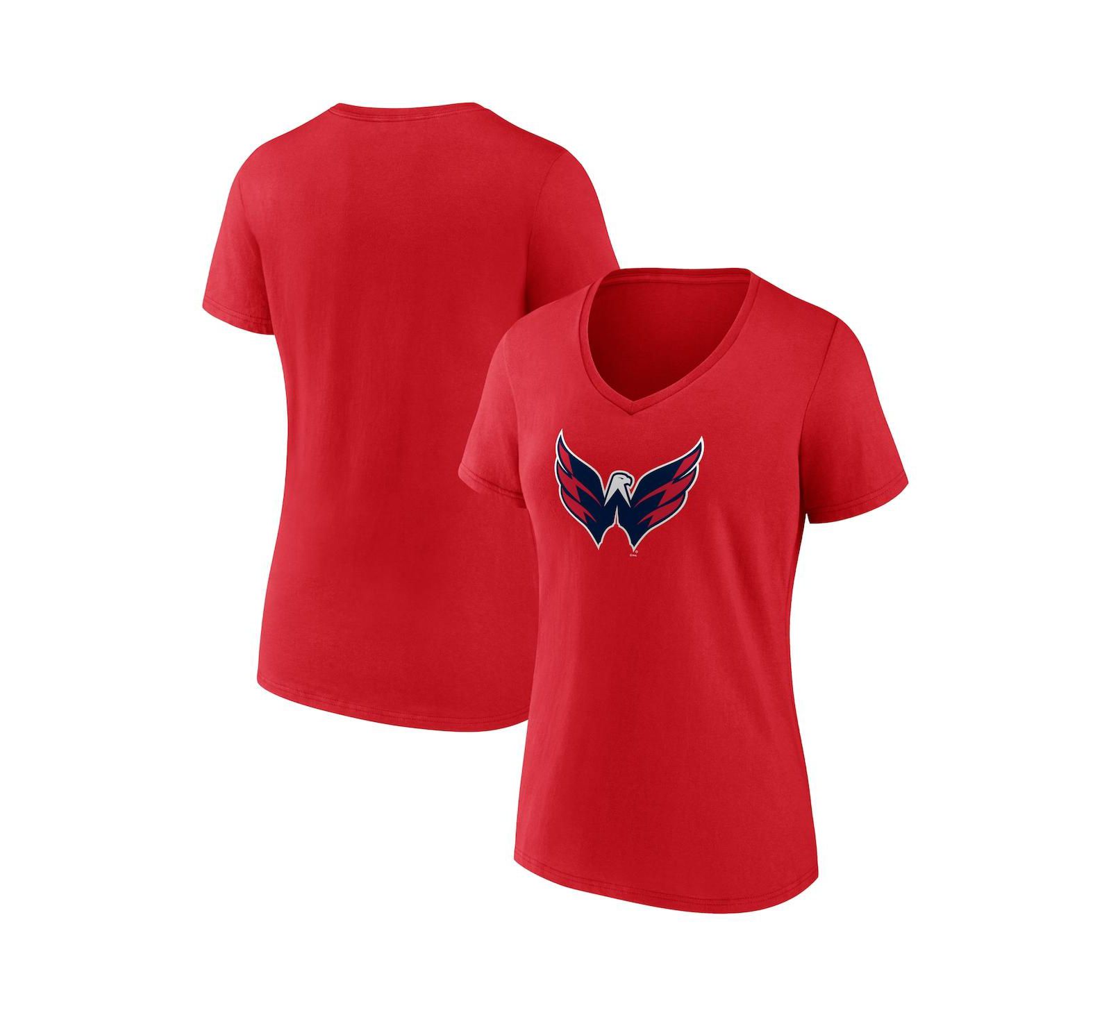 Fanatics Женская футболка Washington Capitals с основным логотипом, красная