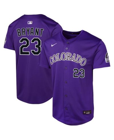 Детская игровая джерси Nike Kris Bryant Purple Colorado Rockies Alternate Limited