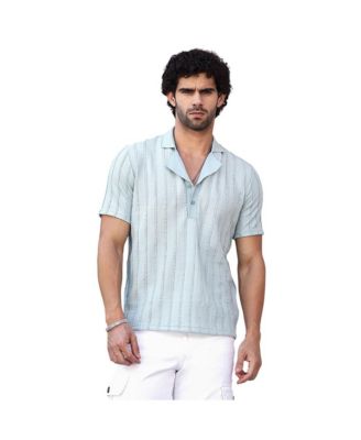 Мужская поло Campus Sutra Men's Mint Green Wicker-Tactile Polo T-Shirt