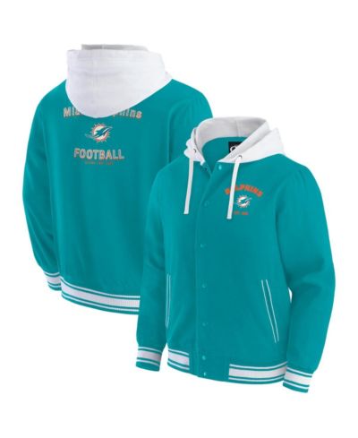 Darius Rucker Collection by Fanatics Men's Aqua Miami Dolphins Full-Snap Hoodie Jacket