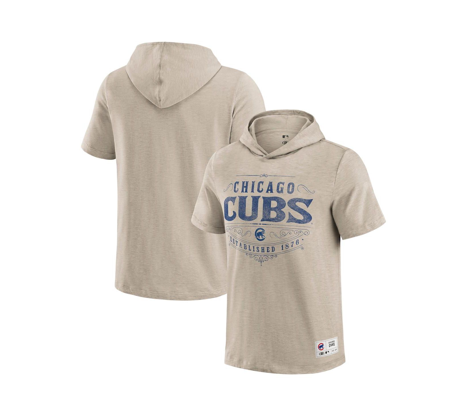 Мужская футболка с капюшоном Darius Rucker Collection by Fanatics Chicago Cubs, бежевая