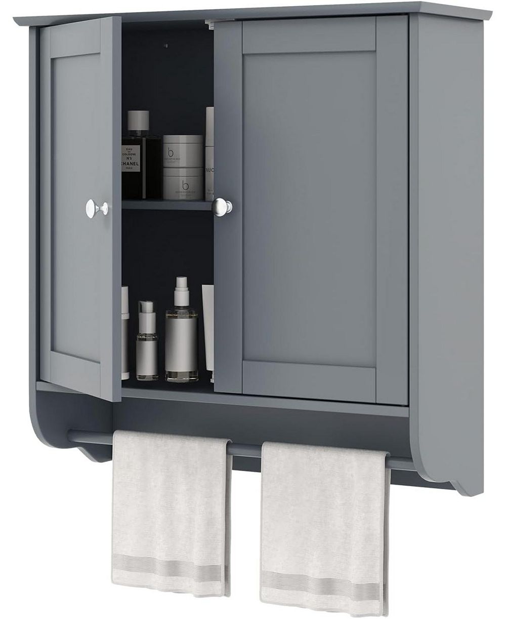 Volenca Wall Mounted Bathroom Storage Medicine Cabinet with Towel Bar