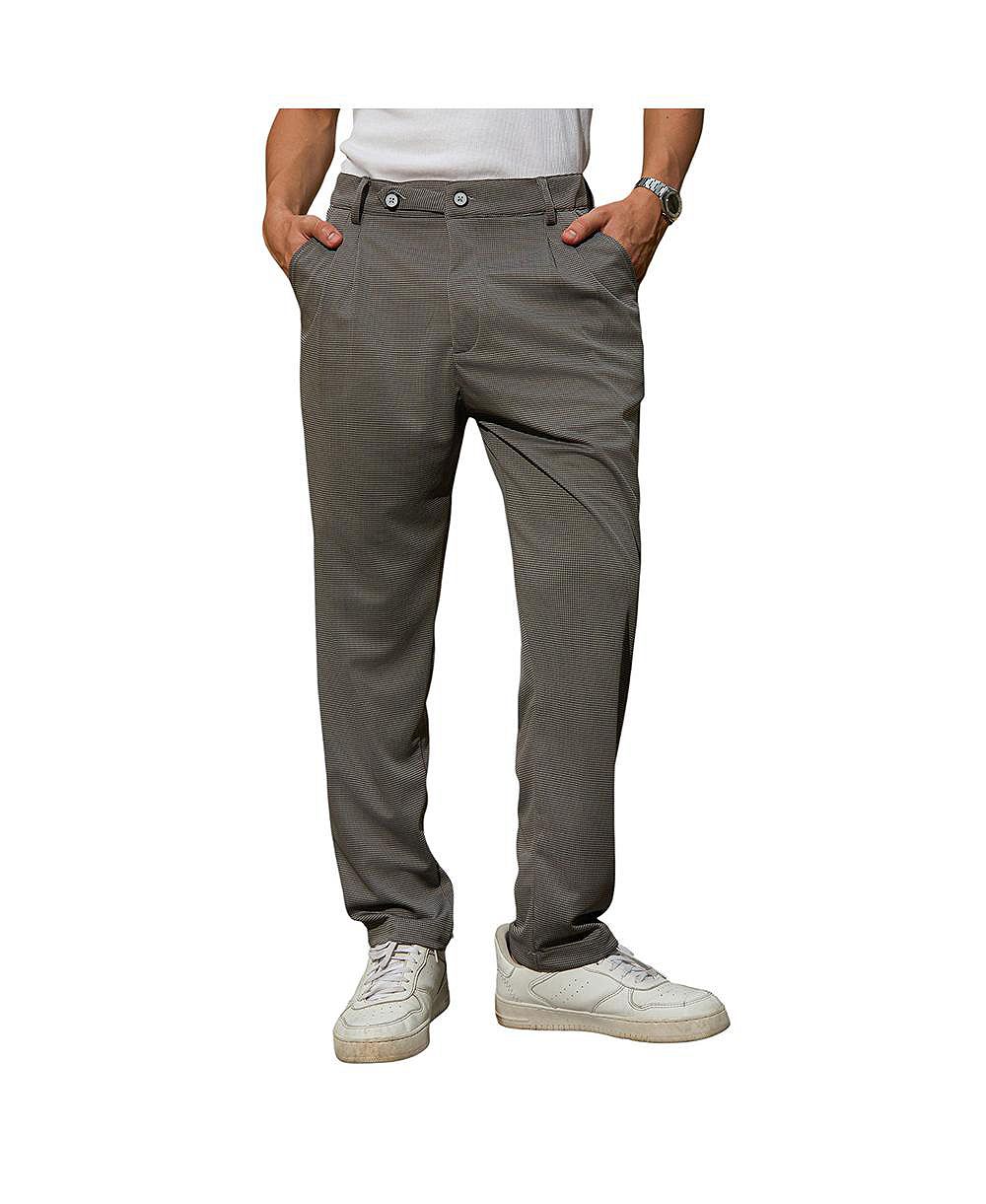 Campus Sutra мужские брюки чинос Ash Grey Micro-Check