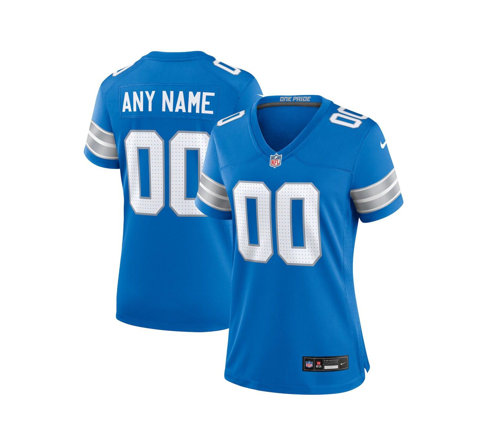 Nike Women's Blue Detroit Lions Custom Game Jersey