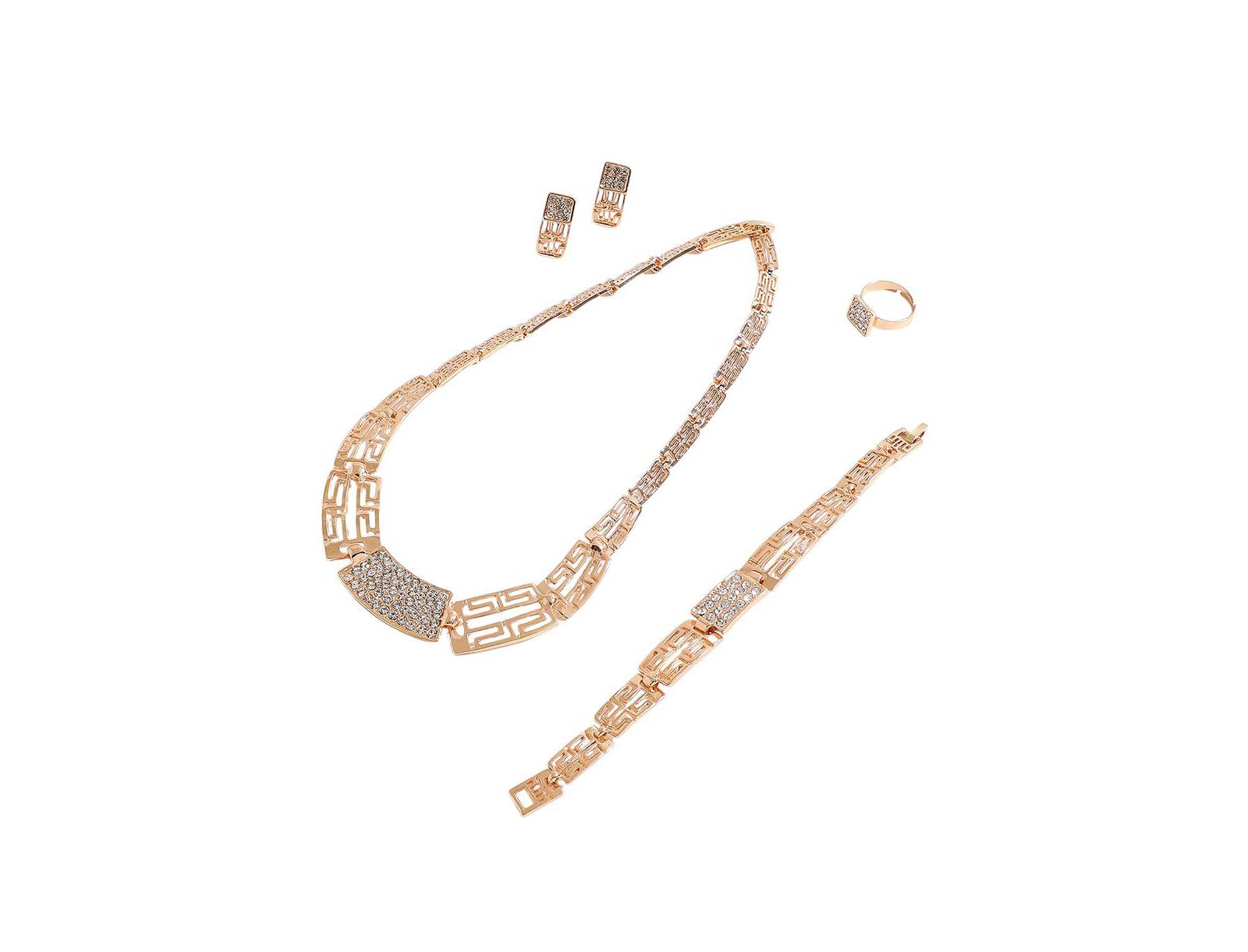 SOHI Gold Plated Stones Jewellery Set