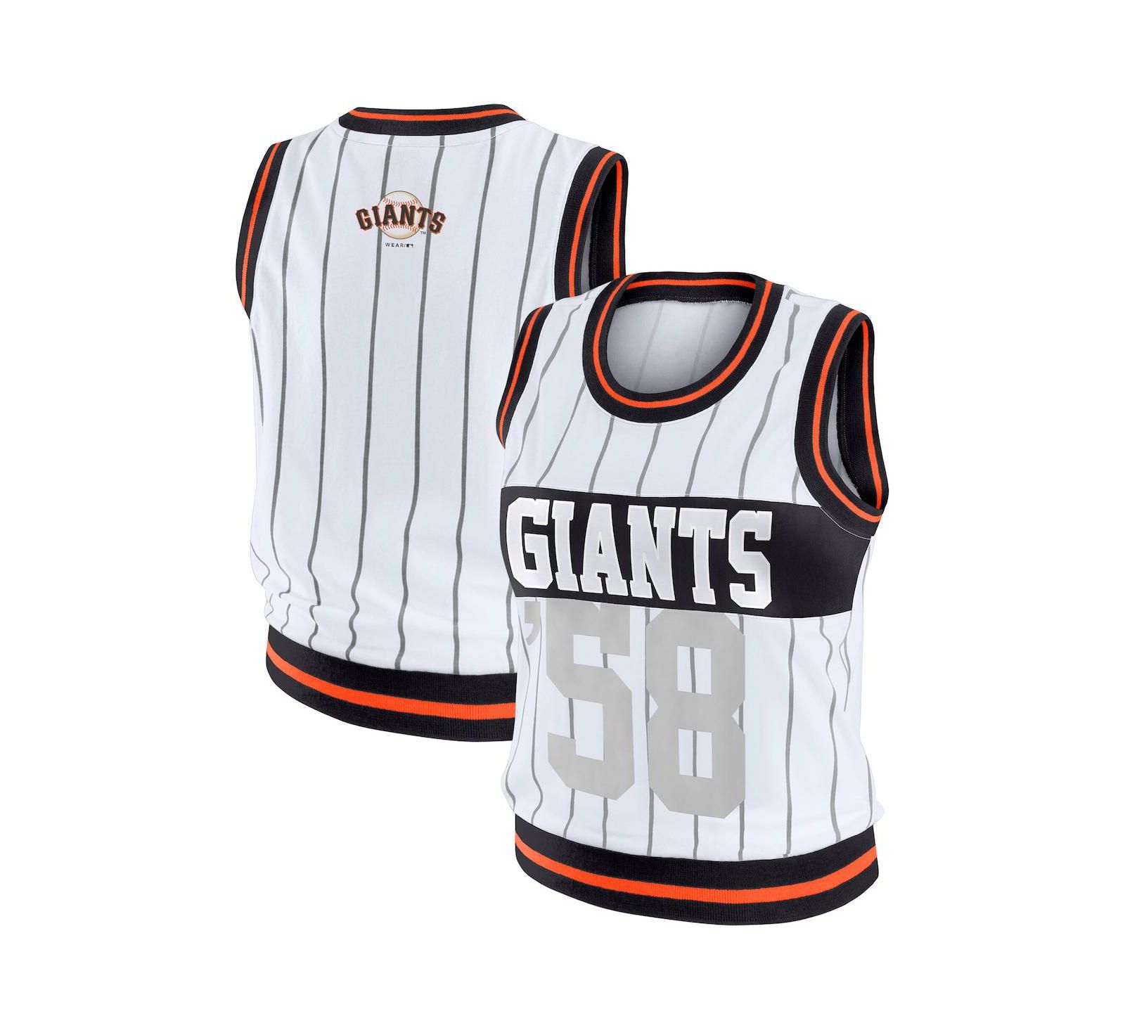 Женский спортивный топ WEAR by Erin Andrews White San Francisco Giants