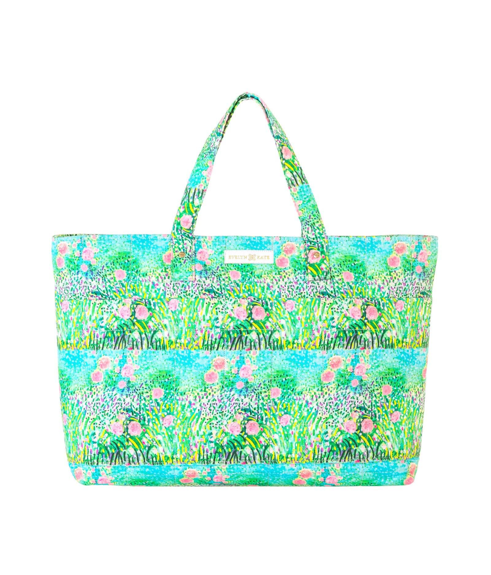 EVELYN & KATE Floral Quilted Tote
