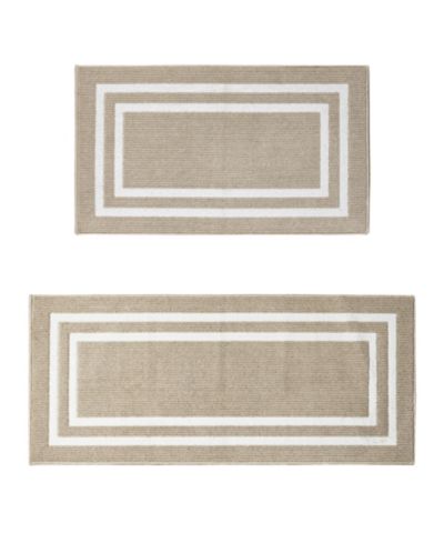 Nautica комплект из 2 ковриков-дорожек с узором Double Line Border